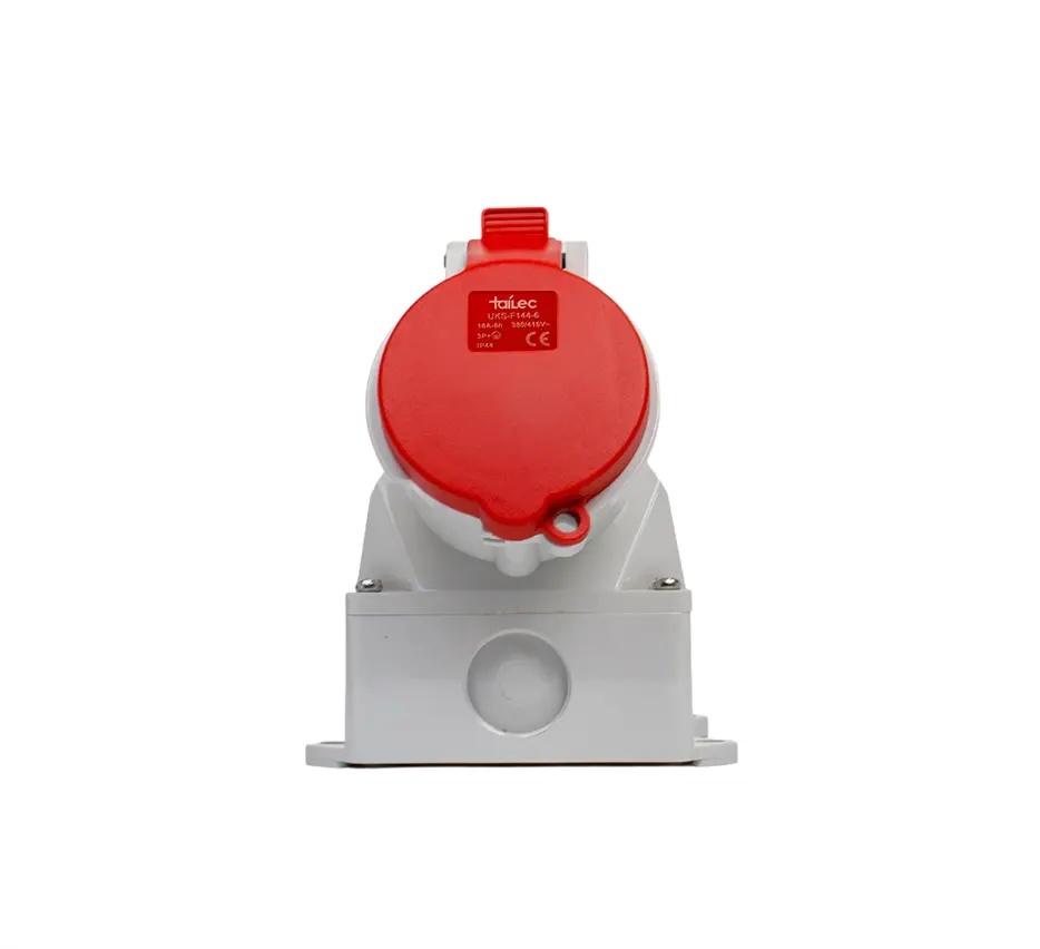 Tomacorriente Adosado 3P+T 16A 380-415V IP44 Rojo