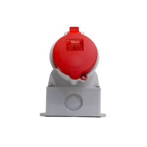 Tomacorriente Adosado 3P+T 32A 380-415V IP44 Rojo