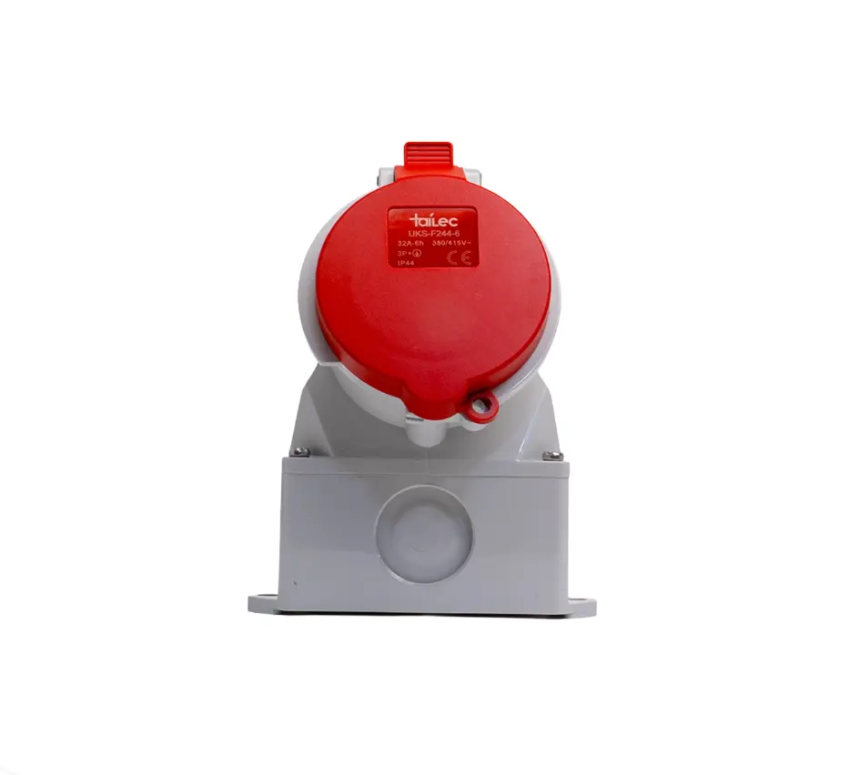 Tomacorriente Adosado 3P+T 32A 380-415V IP44 Rojo