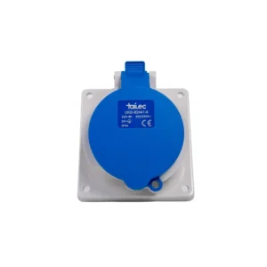 Tomacorriente Empotrable 3P+T 32A 9H 380-415V IP44 Azul