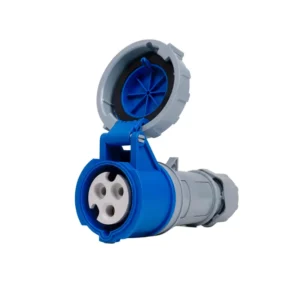 Tomacorriente Industrial 2P+T 16A 200-250V IP67 Azul