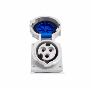 Tomacorriente Empotrable 2P+T 16A 200-250V IP67 Azul