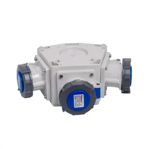 Tomacorriente Múltiple Delta 2P+T 16A 200-250V IP67 Azul y Gris