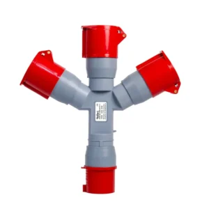 Tomacorriente Múltiple 3P+T 32A 380-415V IP44 Rojo