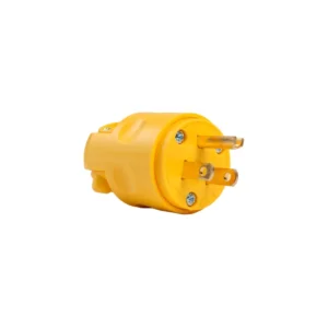 Enchufe Amarillo 2P+T 25A 125-230V Línea-Tierra