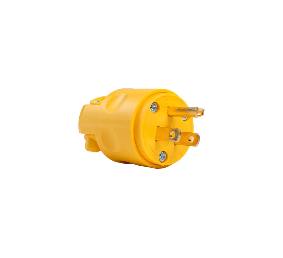 Enchufe Amarillo 2P+T 25A 125-230V Línea-Tierra