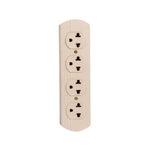 Tomacorriente Cuádruple 2P+T 20A 200-250V IP20 Marfil