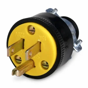 Enchufe 15A 220V L/T con Abrazadera Metálica Star Electric A-021