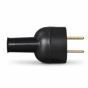 Enchufe Plano Oval 15A 250V Megaluz Negro