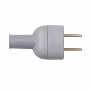 Enchufe Plano Oval 15A 250V Megaluz Gris