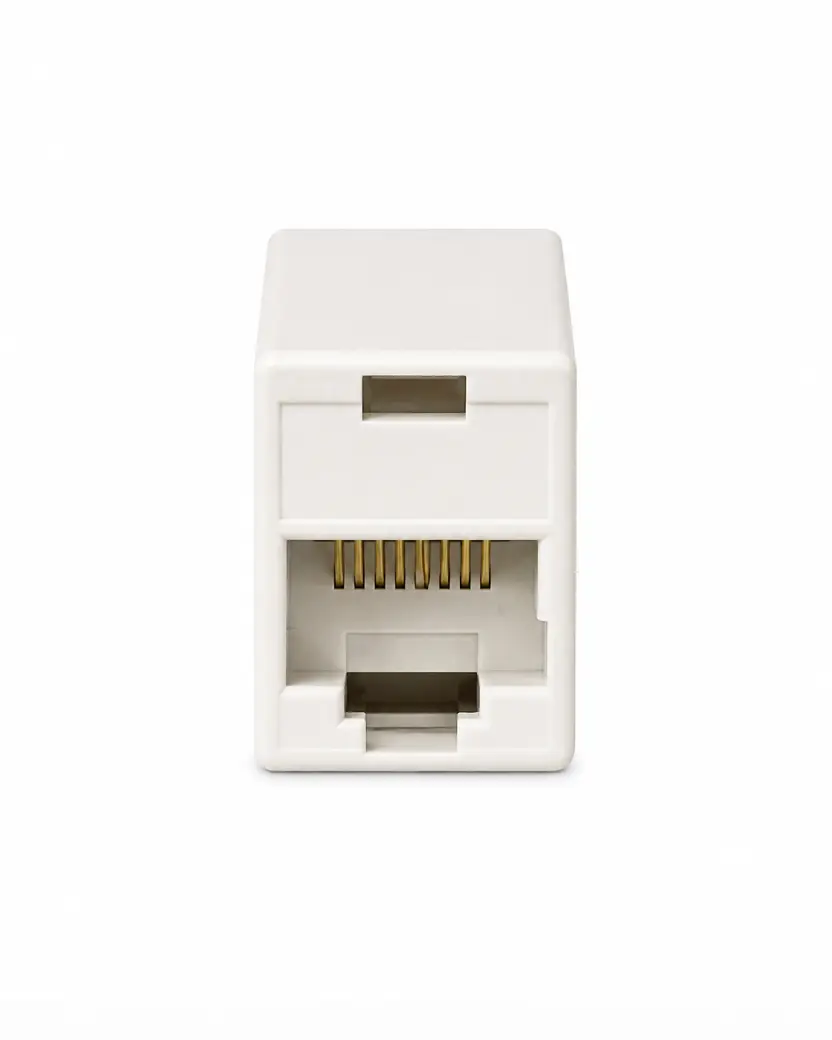 Unión para Cable de Internet Hembra Crema