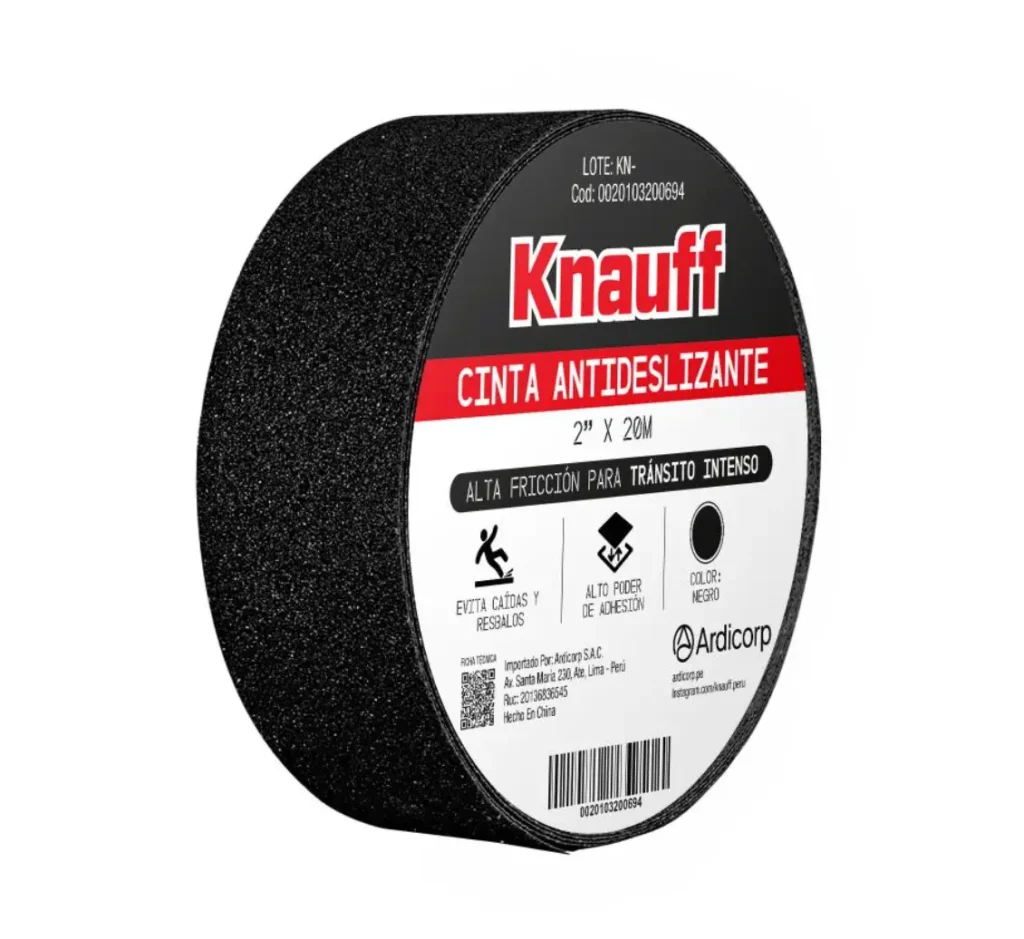 Cinta Antideslizante Negra 2 pulgadas x 20 metros Knauff