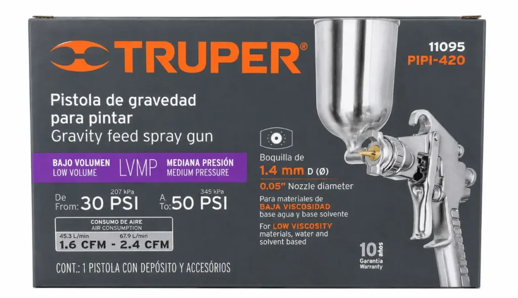 Pistola de Gravedad Truper PIPI-420 Código 11095