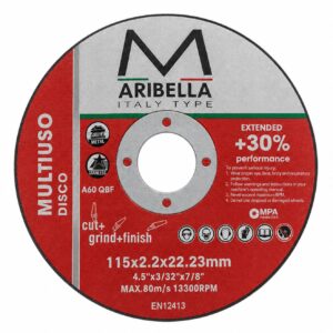 Disco Multiuso Aribella 4.5 x 3/32 x 7/8 Pulgadas para Metal e Inox