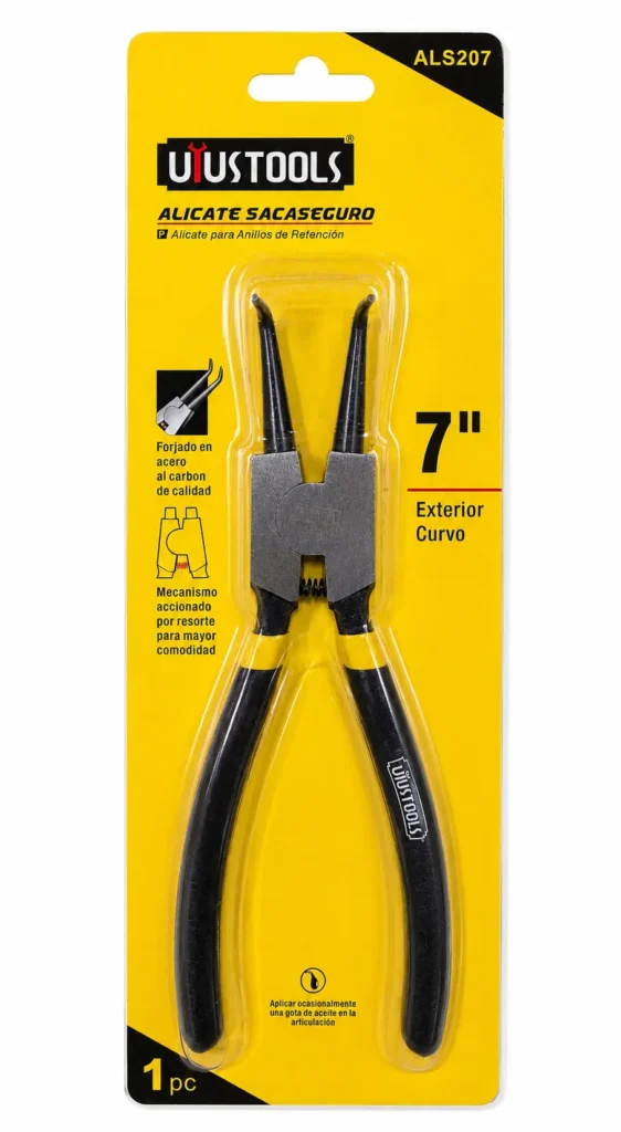 Alicate Sacaseguro Exterior Curvo 7 Pulgadas Uyustools ALS207