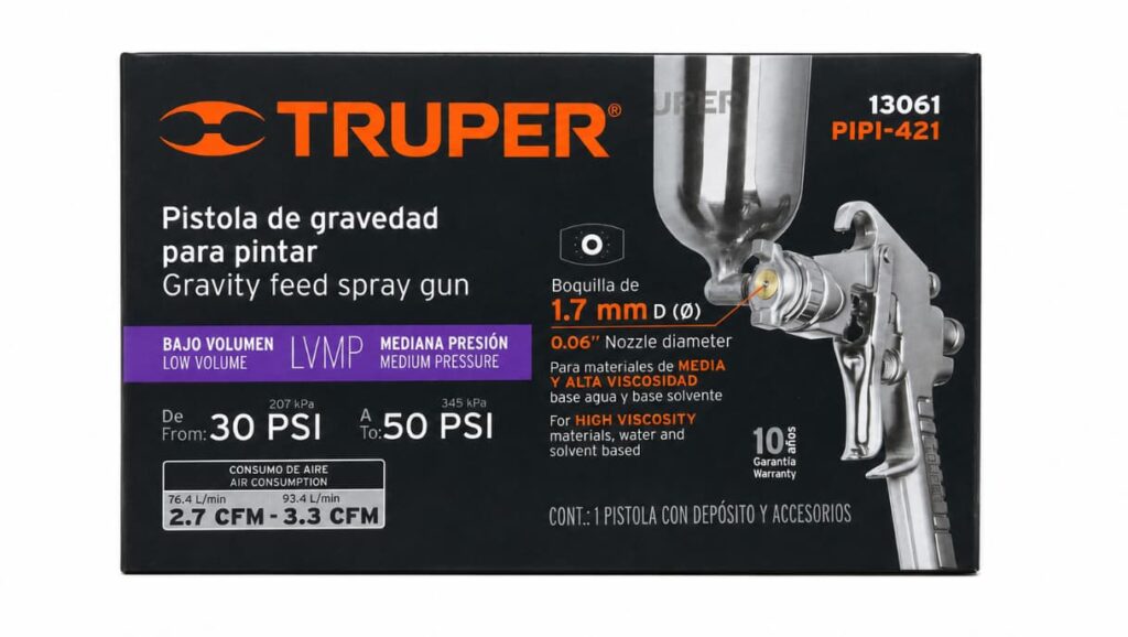 Pistola de Gravedad Truper PIPI-421 Código 13061