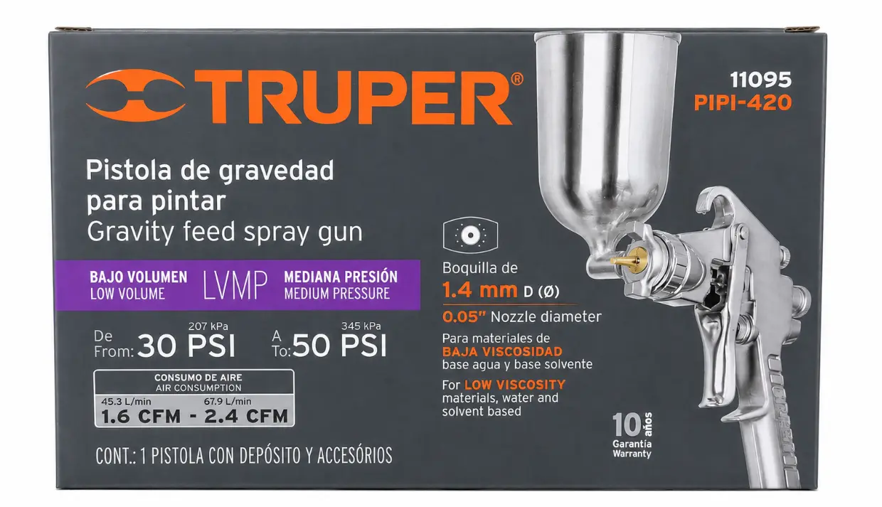 Pistola de Gravedad Truper PIPI-420 Código 11095