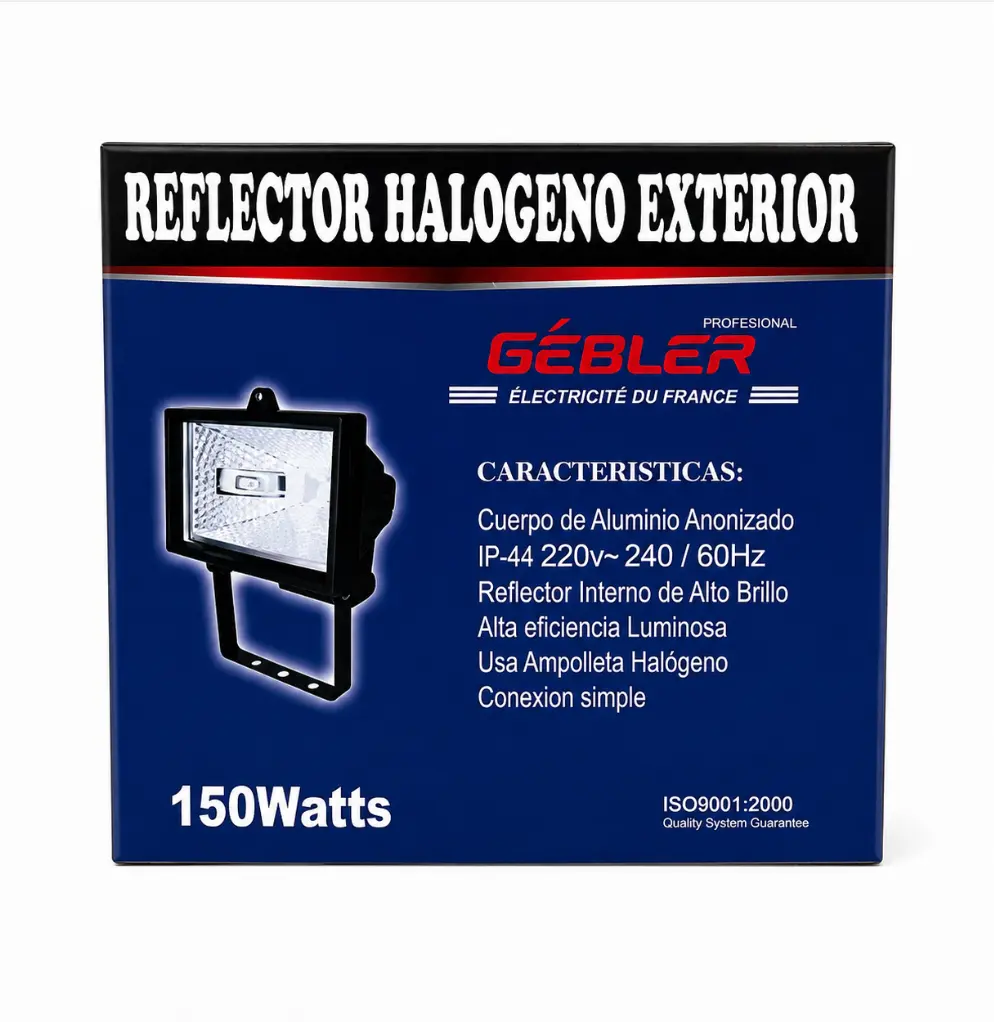 Reflector Halógeno Exterior 150W Gebler