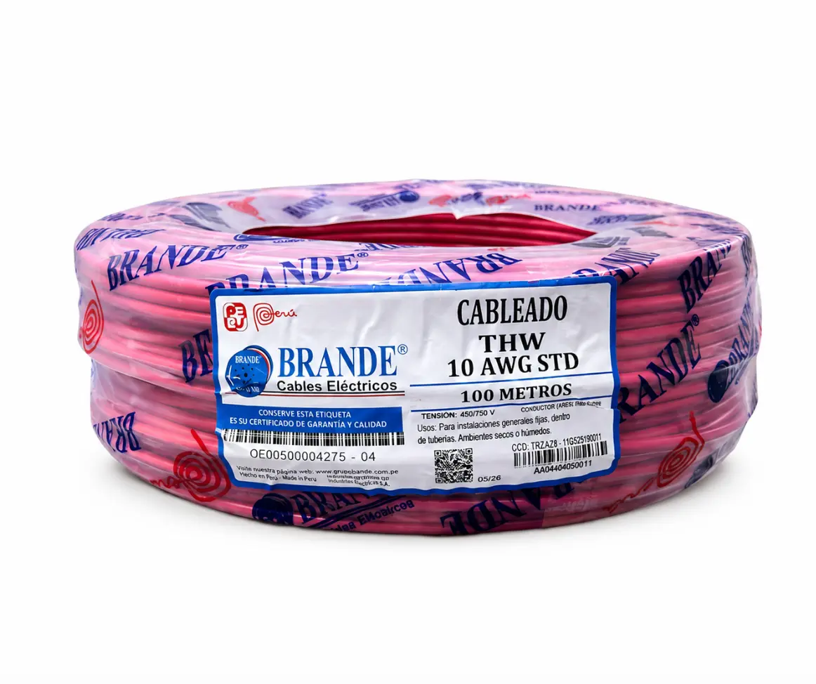 Cable THW 10 AWG STD Brande
