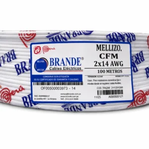 Cable Mellizo CFM 2x14 Blanco AWG 100 m Brande
