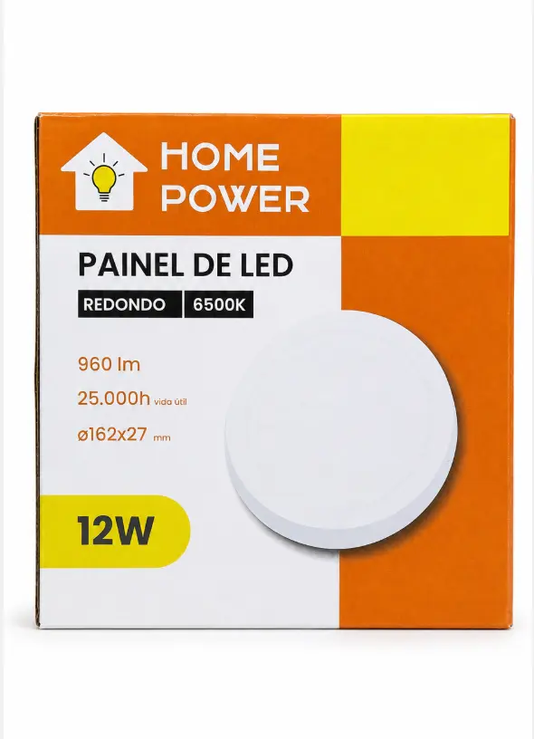 Panel LED Redondo 12W 960 Lúmenes 6500K Home Power - Imagen 2