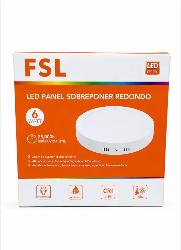 Panel LED Sobreponer Redondo 6W FSL - Imagen 2