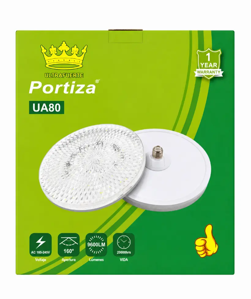 Foco LED UFO 80W 9600 Lúmenes Portiza UA80 - Imagen 2