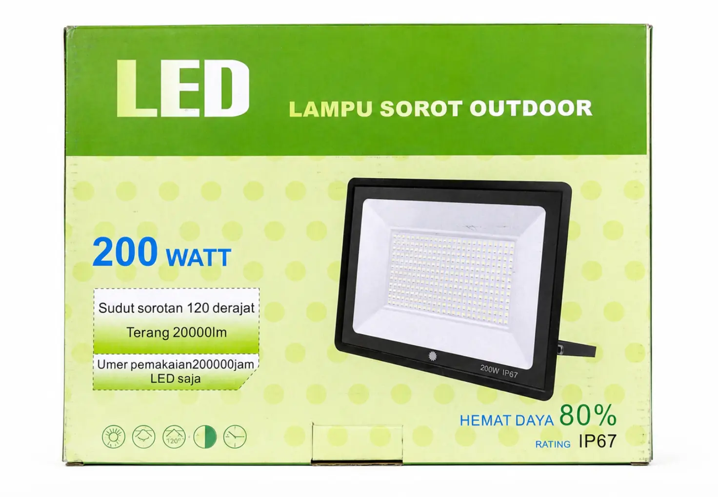 Reflector LED 200W 20000 Lúmenes IP67