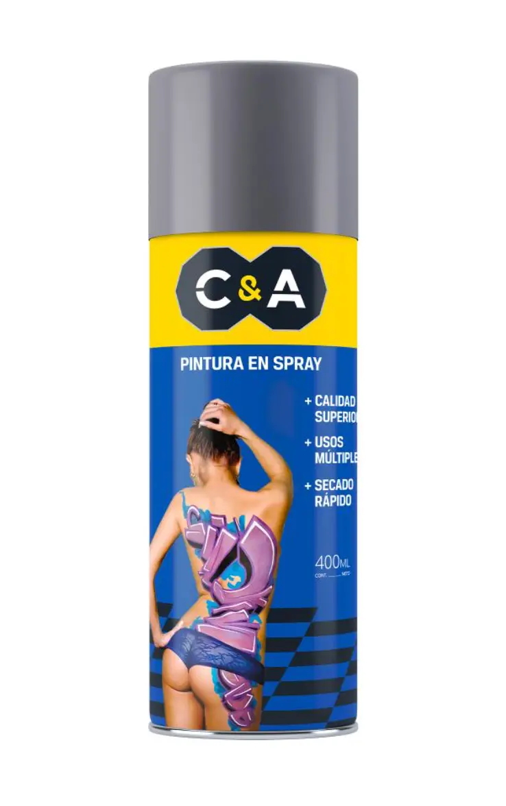 Pintura Spray Anticorrosivo Gris #08 400 ml C&A