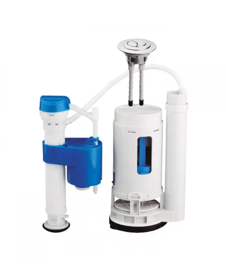 Sistema Dual Universal para Inodoro One Piece con Botonera Superior Cromada Metusa MASE173