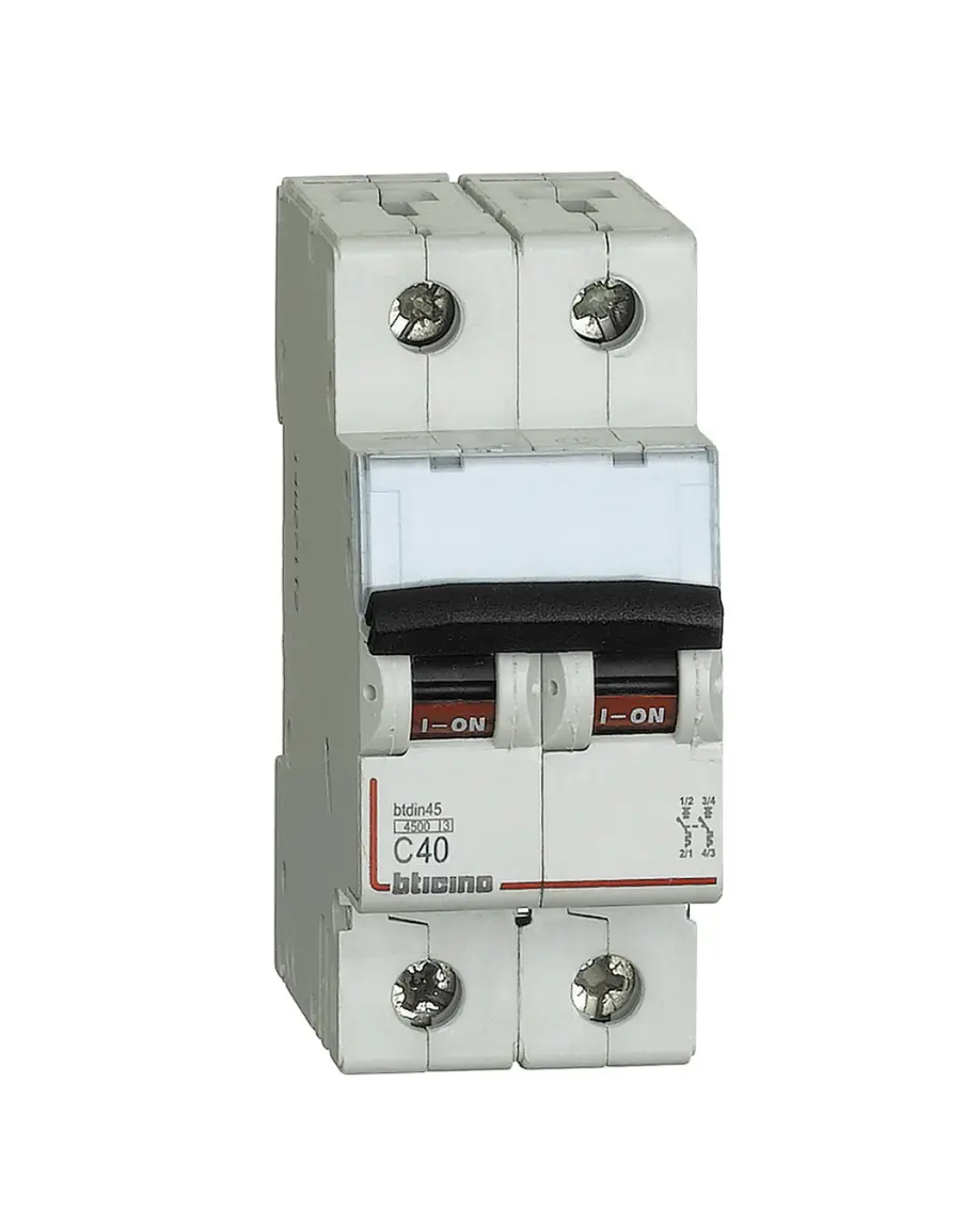 Interruptor Termomagnético Monofásico C40 2P 40A Bticino FN820YC40