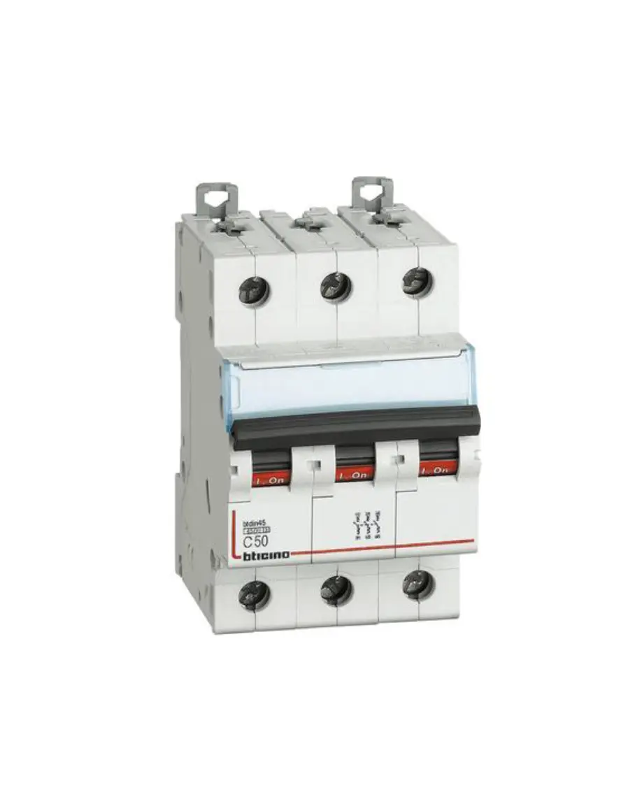 Interruptor Termomagnético Trifásico C50 3P 50A Bticino FN830YC50