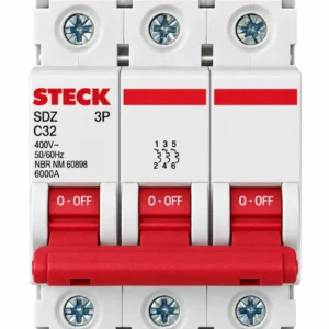 Interruptor Termomagnético Trifásico C32 3P 32A Steck SDZ