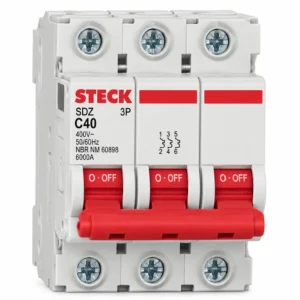 Interruptor Termomagnético Trifásico C40 3P 40A Steck SDZ