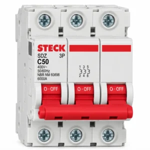 Interruptor Termomagnético Trifásico C50 3P 50A Steck SDZ