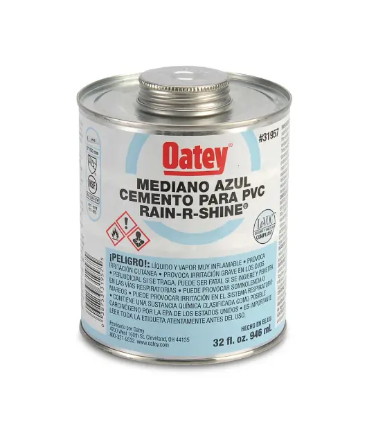 Cemento para PVC Azul Alta Humedad 32 oz 946 ml Oatey