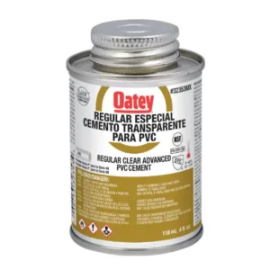 Cemento Transparente para PVC Dorado Regular Especial 4 oz 118 ml Oatey