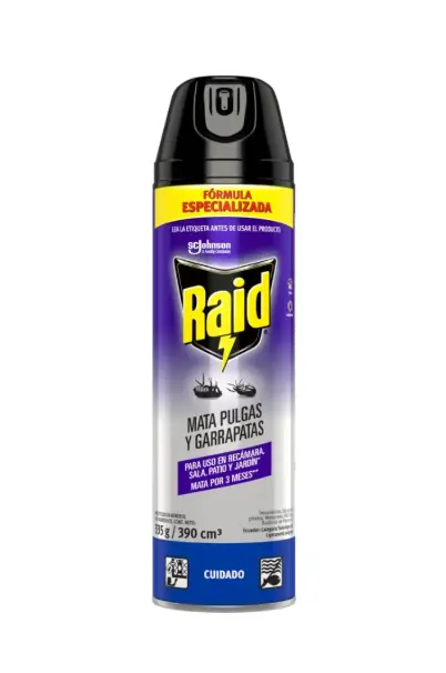 Insecticida Mata Pulgas y Garrapatas Raid 390 ml