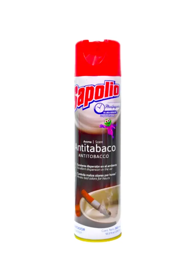 Ambientador en Spray Antitabaco Sapolio 360 ml