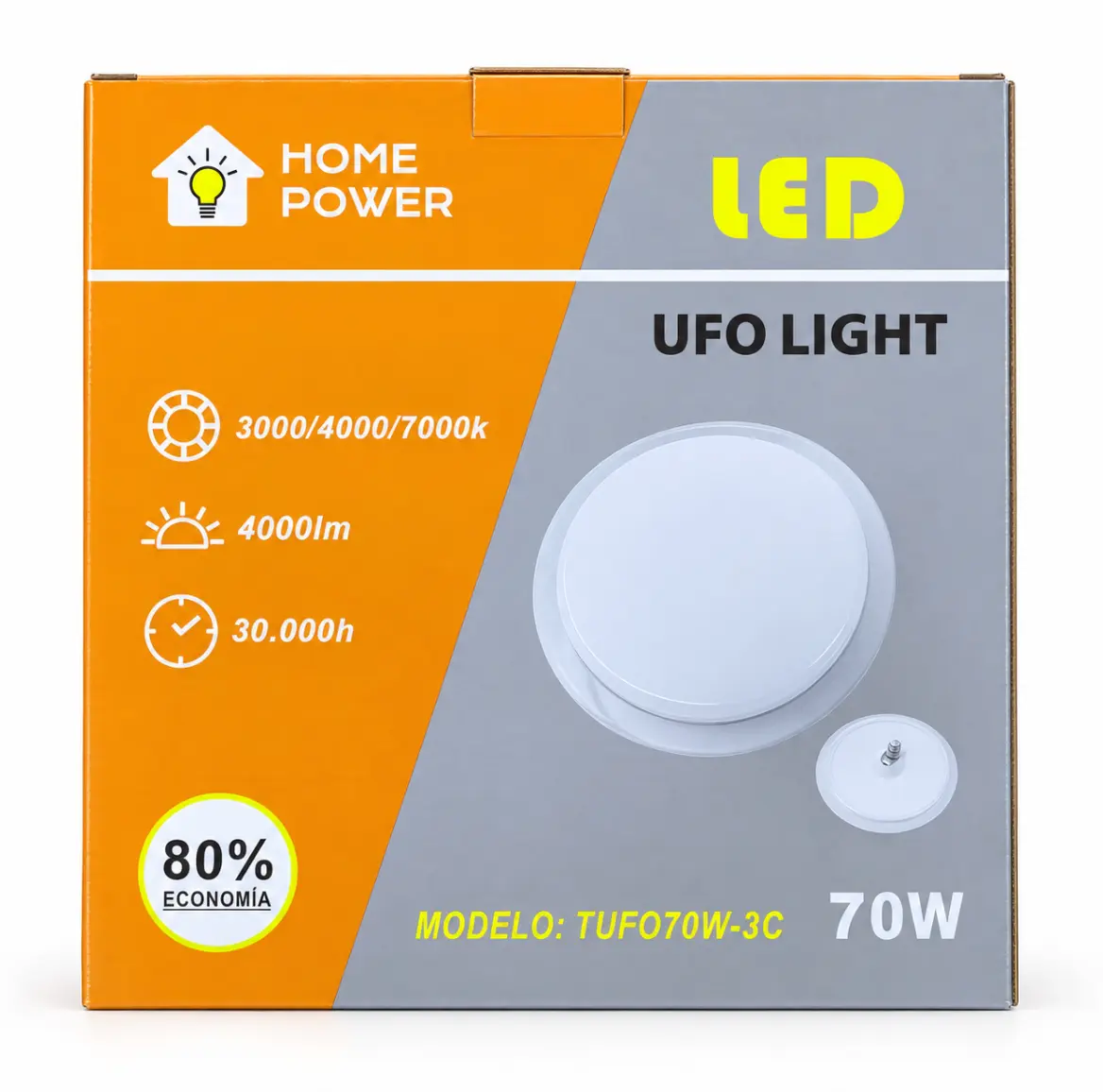Lámpara LED UFO 70W 3 Tonos Home Power - Imagen 2