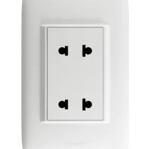 Tomacorriente Universal Doble 16A 250V Bticino Domino Sencia AP1212B