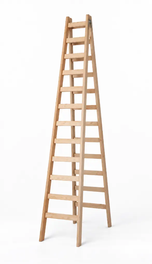 Escalera de Madera de 12 Pasos