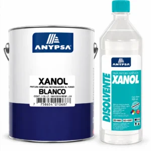 Pintura Ignífuga Xanol Anypsa Blanco 1 galón con Disolvente Xanol 900 ml
