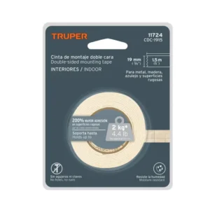 Cinta Doble Cara Truper 19 mm x 1.5 m CDC-1915
