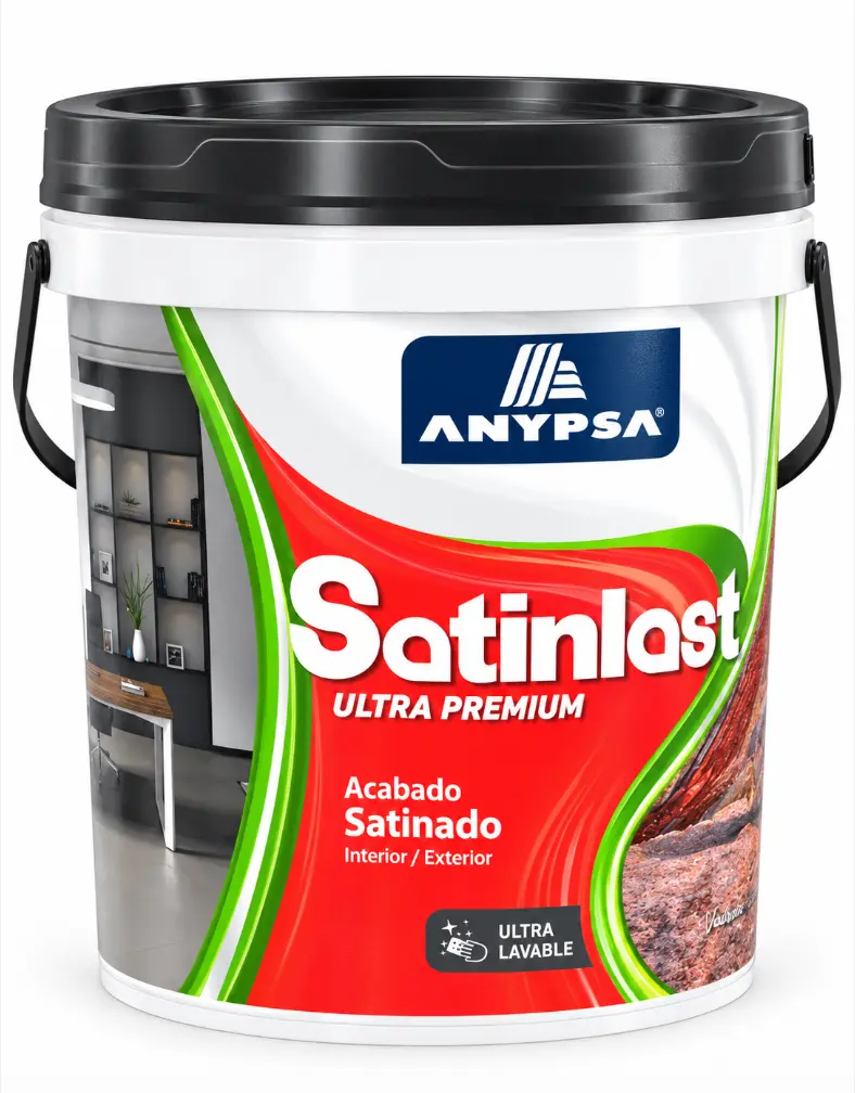 Pintura Satinado Satinlast Blanco Ultra Premium Anypsa 4 galones 18 litros