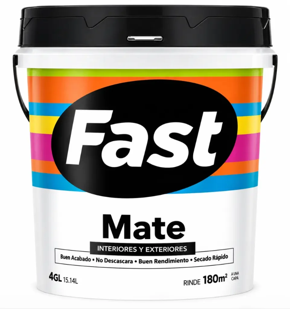 Pintura Látex Fast Mate Blanco 4 galones