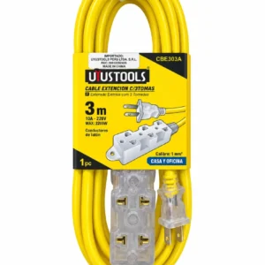 Extensión Eléctrica Uyustools 3 Tomas 3 Metros CBE303A