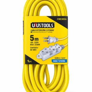 Extensión Eléctrica Uyustools 3 Tomas 5 Metros CBE305A