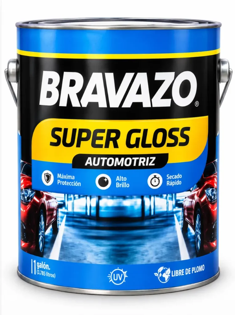Esmalte Super Gloss Automotriz Bravazo 1 galón