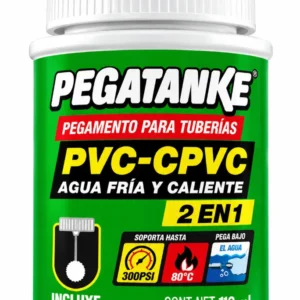 Pegamento para Tuberías PVC y CPVC Pegatanke 2 en 1 118 ml